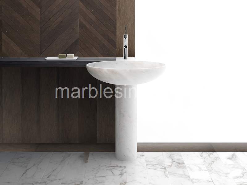 Small White Marble Bathroom Vanities