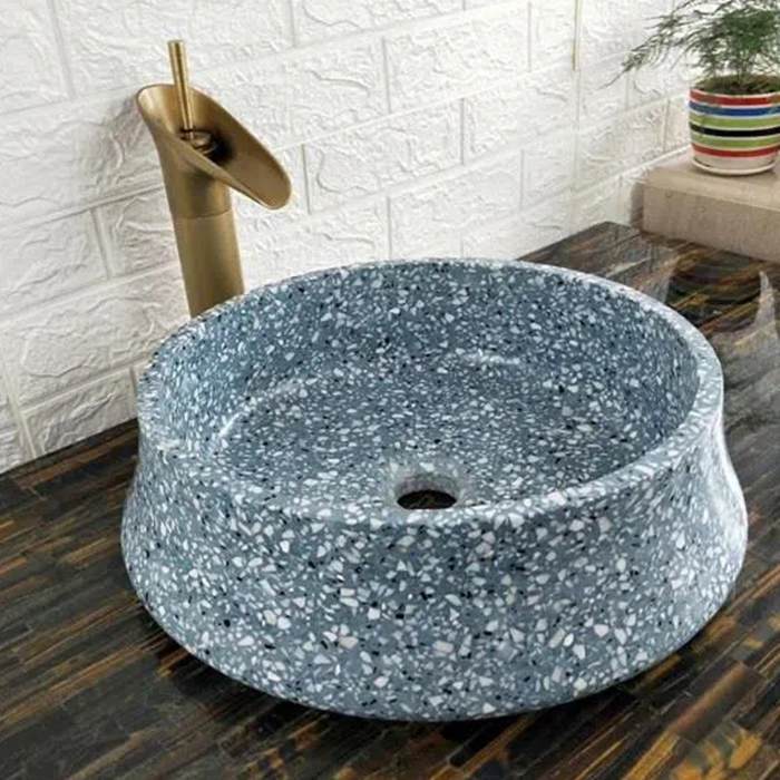 Artist Oval Shape Terrazzo Washing Hand Basins