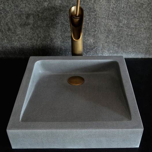 Gray Basalt Bathroom Vanity Washing Sinks