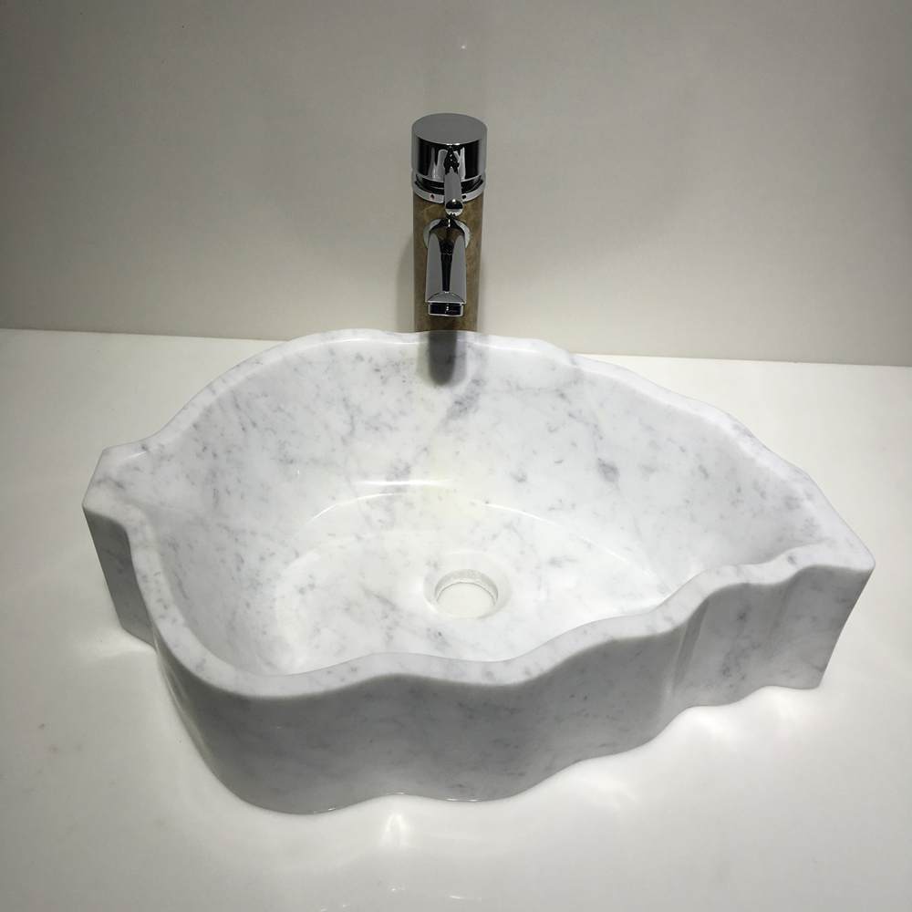 Carrara White Marble Artist Vessel Sinks