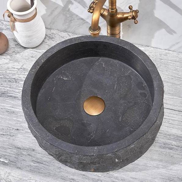 Black Basalt Bathroom Split Washing Vanity Sinks