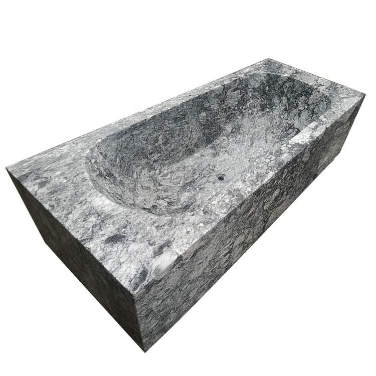 Carrara Grey Marble Freestanding Bathtub