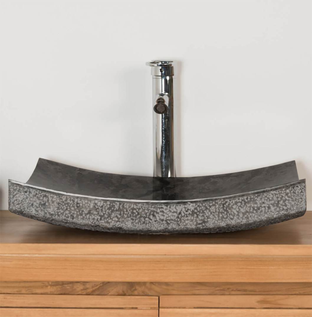 Black Granite Bathroom Zen Sink