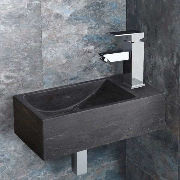 Hexagon Black Limestone Bathroom Washing Basin and Kitchen 2