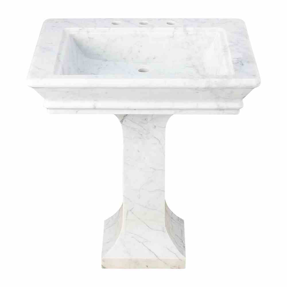 Carrara White Marble Bathroom Freestanding Sinks