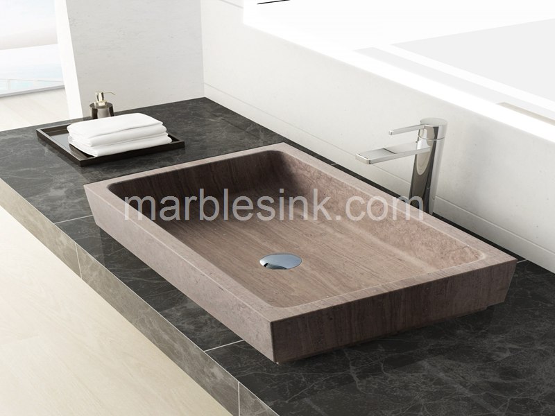 Wood Marble Wash Basin