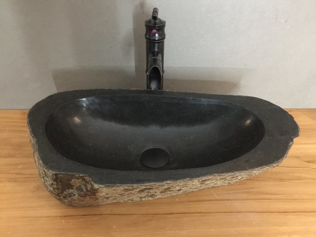 River Stone Sink Vessel